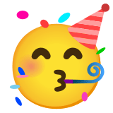 🥳 Partygesicht Emoji von Google