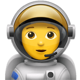 🧑‍🚀 Astronaut(in) Emoji von Apple
