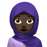 🧕🏿 Woman with Headscarf: Dark Skin Tone, Emoji by Apple