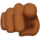 🫵🏾 Auf Betrachter Zeigender Zeigefinger: Mitteldunkle Hautfarbe Emoji von Apple