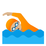 🏊🏼 Плавание: Светлый Тон Кожи, смайлик от Google