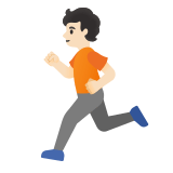🏃🏻 Person Running: Light Skin Tone, Emoji by Google