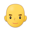 👨‍🦲 Mann: Glatze Emoji von Samsung