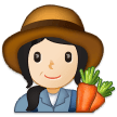 👩🏻‍🌾 Woman Farmer: Light Skin Tone, Emoji by Samsung