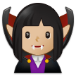 🧛🏼‍♀️ Woman Vampire: Medium-Light Skin Tone, Emoji by Samsung