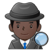 🕵🏿‍♂️ Detektiv: Dunkle Hautfarbe Emoji von Samsung