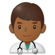 👨🏾‍⚕️ Arzt: Mitteldunkle Hautfarbe Emoji von Samsung