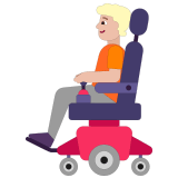 🧑🏼‍🦼 Person in Motorized Wheelchair: Medium-Light Skin Tone, Emoji by Microsoft