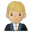 👨🏼‍💼 Büroangestellter: Mittelhelle Hautfarbe Emoji von Samsung
