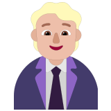 🧑🏼‍💼 Büroangestellte(r): Mittelhelle Hautfarbe Emoji von Microsoft