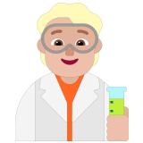 🧑🏼‍🔬 Wissenschaftler(in): Mittelhelle Hautfarbe Emoji von Microsoft