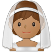 👰🏽 Person with Veil: Medium Skin Tone, Emoji by Samsung