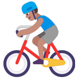 🚴🏽‍♂️ Мужчина на Велосипеде: Средний Тон Кожи, смайлик от Microsoft