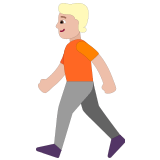 🚶🏼 Person Walking: Medium-Light Skin Tone, Emoji by Microsoft