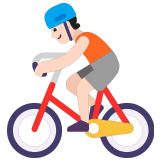 🚴🏻 Велосипедист: Очень Светлый Тон Кожи, смайлик от Microsoft