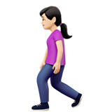 🚶🏻‍♀️ Woman Walking: Light Skin Tone, Emoji by Apple