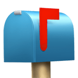 📫 Закрытый Почтовый Ящик с Поднятым Флажком, смайлик от Apple