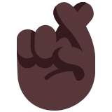 🤞🏿 Crossed Fingers: Dark Skin Tone, Emoji by Microsoft