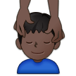 💆🏿‍♂️ Mann, Der Eine Kopfmassage Bekommt: Dunkle Hautfarbe Emoji von Samsung