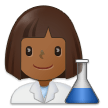 👩🏾‍🔬 Woman Scientist: Medium-Dark Skin Tone, Emoji by Samsung