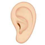 👂🏻 Ear: Light Skin Tone, Emoji by Apple