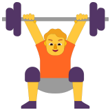 🏋️ Person Lifting Weights, Emoji by Microsoft
