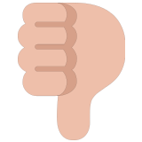 👎🏼 Daumen Runter: Mittelhelle Hautfarbe Emoji von Microsoft