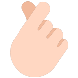 🫰🏻 Hand with Index Finger and Thumb Crossed: Light Skin Tone, Emoji by Microsoft