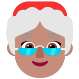 🤶🏽 Mère Noël : Peau Légèrement Mate Emoji par Microsoft
