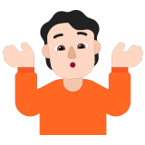 🤷🏻 Personne Qui Hausse Les Épaules : Peau Claire Emoji par Microsoft