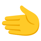 🫲 Leftwards Hand, Emoji by Google