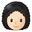 👩🏻‍🦱 Woman: Light Skin Tone, Curly Hair, Emoji by Samsung