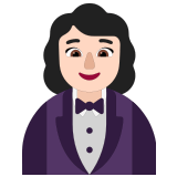 🤵🏻‍♀️ Woman in Tuxedo: Light Skin Tone, Emoji by Microsoft