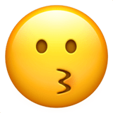 😗 Küssendes Gesicht Emoji von Apple