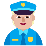 👮🏼 Полицейский: Светлый Тон Кожи, смайлик от Microsoft