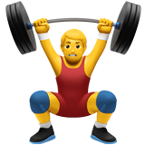 🏋️‍♂️ Man Lifting Weights, Emoji by Apple