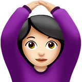 🙆🏻‍♀️ Woman Gesturing Ok: Light Skin Tone, Emoji by Apple