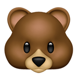🐻 Морда Медведя, смайлик от Apple