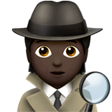 🕵🏿 Detektiv(in): Dunkle Hautfarbe Emoji von Apple