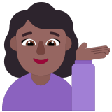 💁🏾‍♀️ Woman Tipping Hand: Medium-Dark Skin Tone, Emoji by Microsoft