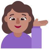💁🏽‍♀️ Woman Tipping Hand: Medium Skin Tone, Emoji by Microsoft