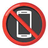 📵 Мобильные Телефоны Запрещены, смайлик от Google