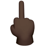 🖕🏿 Mittelfinger: Dunkle Hautfarbe Emoji von Apple
