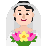 👰🏻 Person Mit Schleier: Helle Hautfarbe Emoji von Microsoft