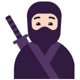 🥷🏻 Ninja: Light Skin Tone, Emoji by Microsoft