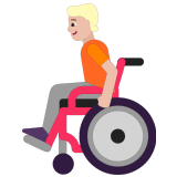 🧑🏼‍🦽 Person in Manual Wheelchair: Medium-Light Skin Tone, Emoji by Microsoft
