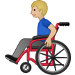 👨🏼‍🦽 Man in Manual Wheelchair: Medium-Light Skin Tone, Emoji by Samsung