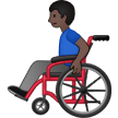 👨🏿‍🦽 Man in Manual Wheelchair: Dark Skin Tone, Emoji by Samsung