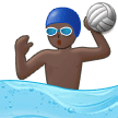 🤽🏿‍♂️ Man Playing Water Polo: Dark Skin Tone, Emoji by Samsung