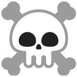 ☠️ Skull and Crossbones, Emoji by Microsoft